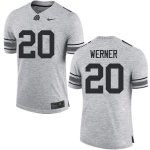 Men's Ohio State Buckeyes #20 Pete Werner Gray Nike NCAA College Football Jersey Freeshipping YBC5644LQ